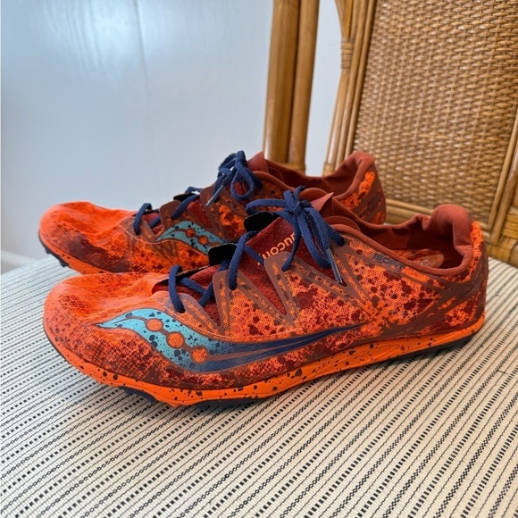 Saucony Carrera Orange Track Shoes - Picture 1 of 11